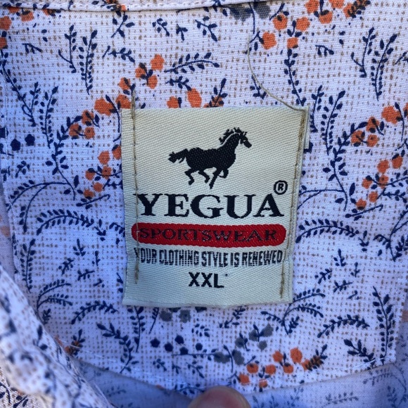 Yegua Sportswear Floral Button Up XXL - Picture 2 of 5